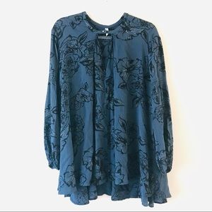 Free People floral keyhole festival dress boho